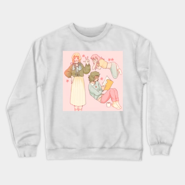 Pink girlies Crewneck Sweatshirt by PeachyDoodle